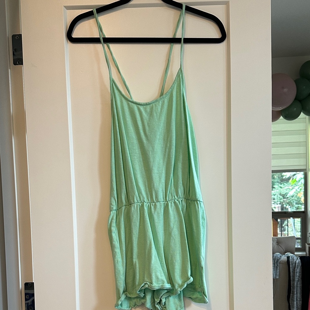 Mint Green Spaghetti Strap Romper